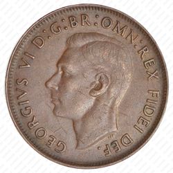 1 пенни 1952, без точки (МД Мельбурна) [Австралия] - Аверс