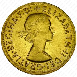 1 пенни 1959, без точки после "PENNY" - Монетный двор Мельбурна [Австралия] - Аверс