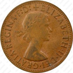 1 пенни 1964, точка [Австралия] - Аверс