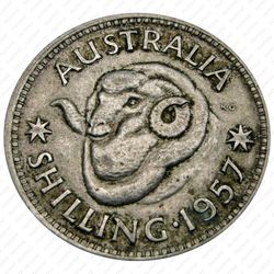 1 шиллинг 1957, Серебро [Австралия] - Реверс