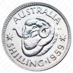 1 шиллинг 1959, Серебро [Австралия] - Реверс