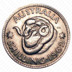 1 шиллинг 1962, Серебро [Австралия] - Реверс
