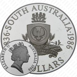10 долларов 1986, 150 лет Австралии - штат Южная Австралия [Австралия] Proof