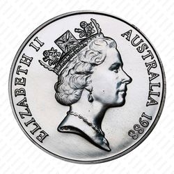 10 долларов 1988, 200 лет высадке Артура Филлипа [Австралия] - Аверс