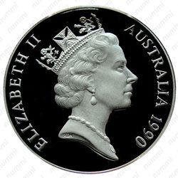 10 долларов 1990, Какаду [Австралия] Proof - Аверс