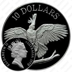 10 долларов 1990, Какаду [Австралия] Proof