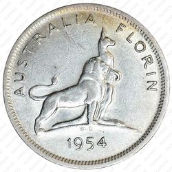 2 шиллинга 1954, Королевский визит в Австралию [Австралия] - Реверс