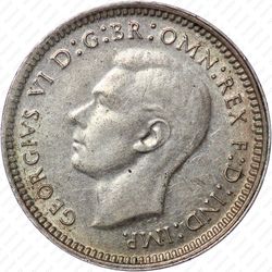 3 пенса 1948, Серебро [Австралия] - Аверс