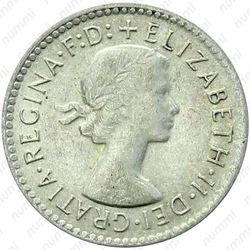 3 пенса 1959, Серебро [Австралия] - Аверс