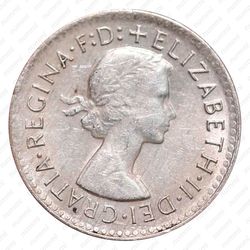 3 пенса 1960, Серебро [Австралия] - Аверс