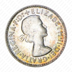 3 пенса 1963, Серебро [Австралия] - Аверс