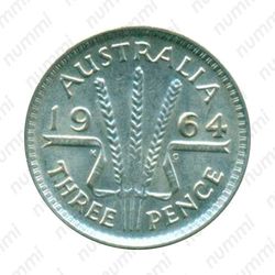 3 пенса 1964, Серебро [Австралия] - Реверс