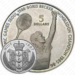 5 долларов 1987, Борис Беккер [Австралия]