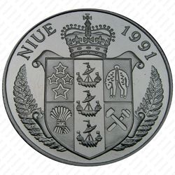 5 долларов 1991, футбол [Австралия] Proof - Аверс