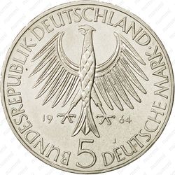 5 марок 1964, Фихте [Германия] - Аверс