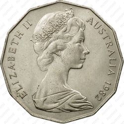 50 центов 1982, XII Игры Содружества [Австралия] - Аверс