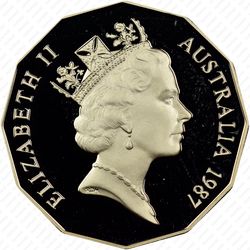 50 центов 1987 [Австралия] Proof - Аверс