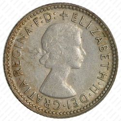 6 пенсов 1960, Серебро [Австралия] - Аверс