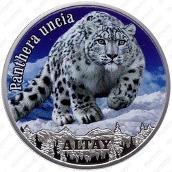 1 доллар 2014, снежный барс [Ниуэ] Proof - Реверс