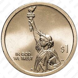 1 доллар 2018, P, Первый патент [США] - Аверс