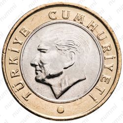 1 лира 2018 [Турция] - Аверс