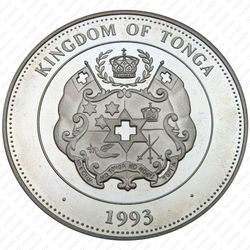 1 паанга 1993, Парусник "La Princesa" [Австралия] Proof - Аверс