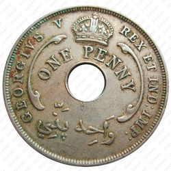 1 пенни 1915 [Британская Западная Африка] - Аверс