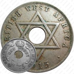1 пенни 1915 [Британская Западная Африка]