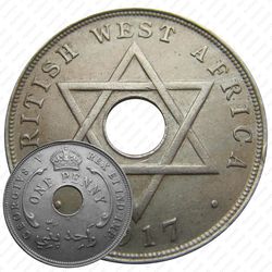 1 пенни 1917 [Британская Западная Африка]