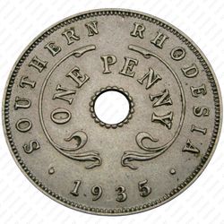 1 пенни 1935 [Зимбабве] - Реверс