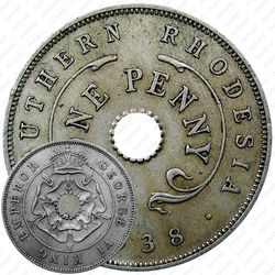 1 пенни 1938 [Зимбабве]