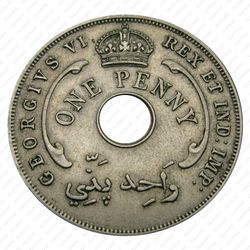 1 пенни 1940, без букв [Британская Западная Африка] - Аверс