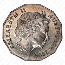 50 центов 2004, Елизавета [Австралия] - Аверс