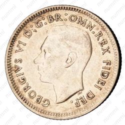 6 пенсов 1950, Серебро [Австралия] - Аверс