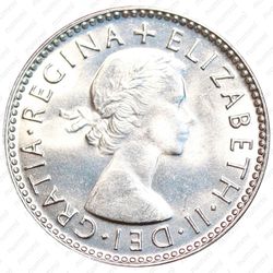 6 пенсов 1954, Серебро [Австралия] - Аверс