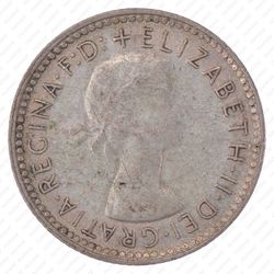 6 пенсов 1962, Серебро [Австралия] - Аверс