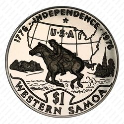 1 тала 1976, всадник [Австралия] Proof - Реверс