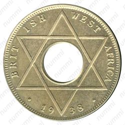 1/10 пенни 1938, H, знак монетного двора: "H" - Хитон, Бирмингем [Британская Западная Африка] - Реверс