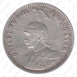 1/4 рупии 1906, J, знак монетного двора "J" — Гамбург [Восточная Африка] - Аверс