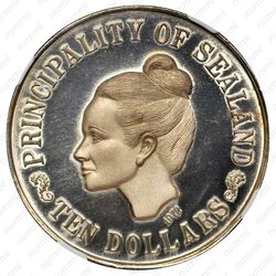 10 долларов 1972 [Силенд] Proof - Аверс