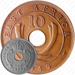 10 центов 1945 [Восточная Африка]