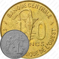 10 франков 1989 [Западная Африка (BCEAO)]