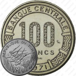 100 франков 1971 [Габон]