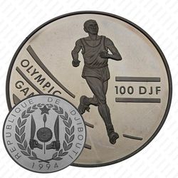 100 франков 1994, Олимпийские игры [Джибути] Proof
