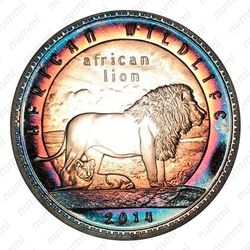 1000 квач 2014, лев [Замбия] Proof - Реверс