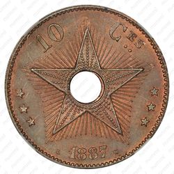 10 сантимов 1887 [Демократическая Республика Конго] - Реверс