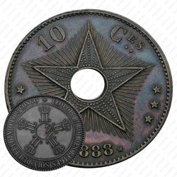 10 сантимов 1888 [Демократическая Республика Конго]