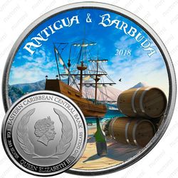 2 доллара 2018, Контрабандисты рома (Rum Runner) [Антигуа и Барбуда] Proof