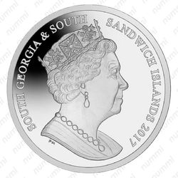 2 фунта 2017, Морские слоны [Южная Георгия и Южные Сандвичевы Острова] - Аверс