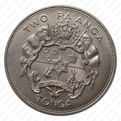 2 паанга 1967, Коронация Тауфа’ахау Тупоу IV [Австралия] - Реверс